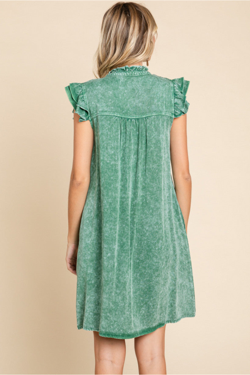 Green Button Down Dress