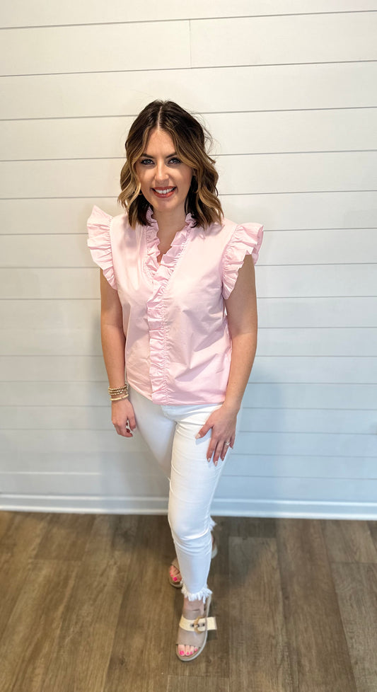 Blush Ruffle Blouse