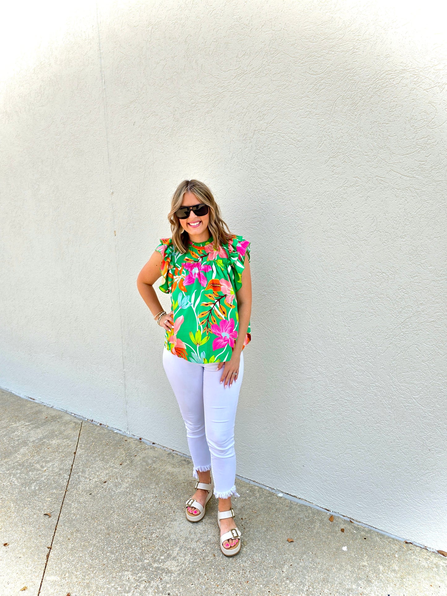 Jade Floral Blouse