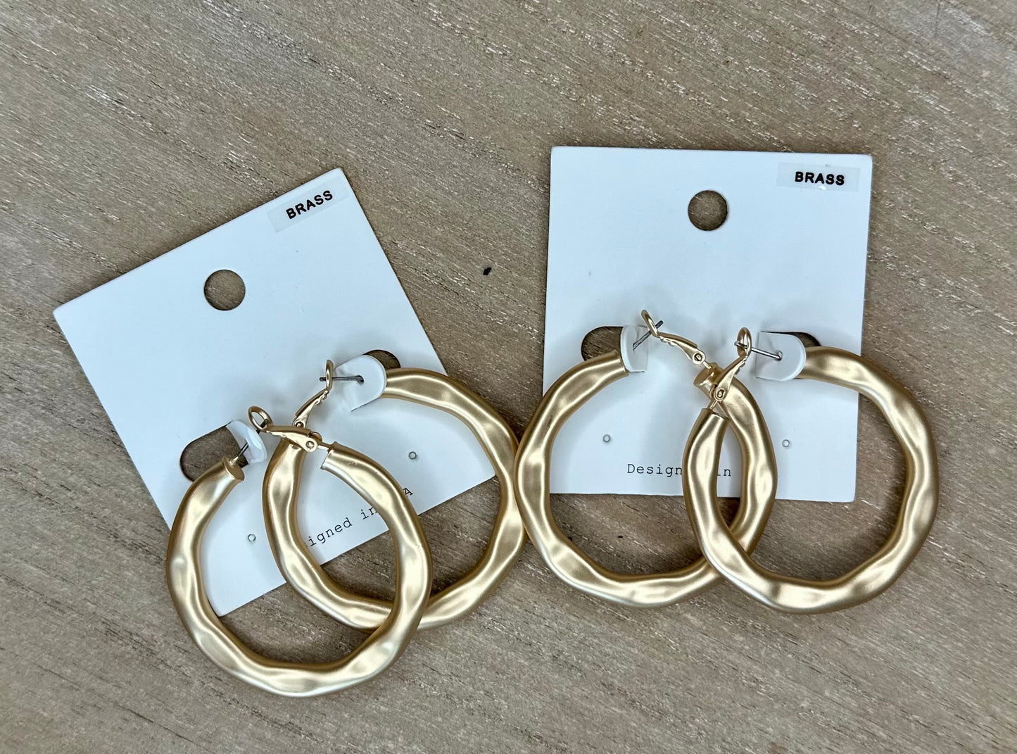 Golden Wave Hoop Earrings