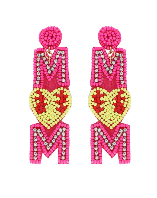 Softball Mom Beaded Earrings