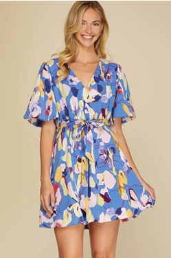 Blue Floral Dress